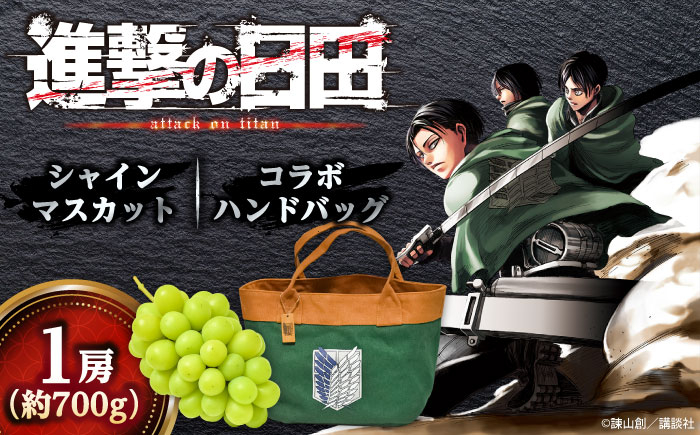 
            【先行予約】 進撃のシャインマスカット 1房 約700g ハンドバッグ付（調査兵団）日田市 / 松岡果樹園 [AREJ003]
          