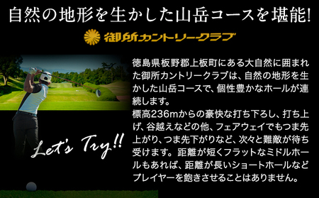 御所カントリークラブ 3000円分 割引券 上板町 ゴルフ クラブ コース ラウンド《90日以内に順次出荷(土日祝除く)》阿讃開発株式会社　御所カントリークラブ 体験