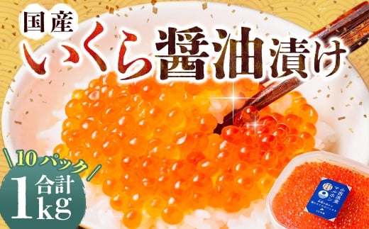 国産いくらの醤油漬け 約1kg いくら イクラ 鮭 さけ シロサケ卵 魚卵 魚介類 水産物 しょうゆ 北海道産 蘭越町 冷凍