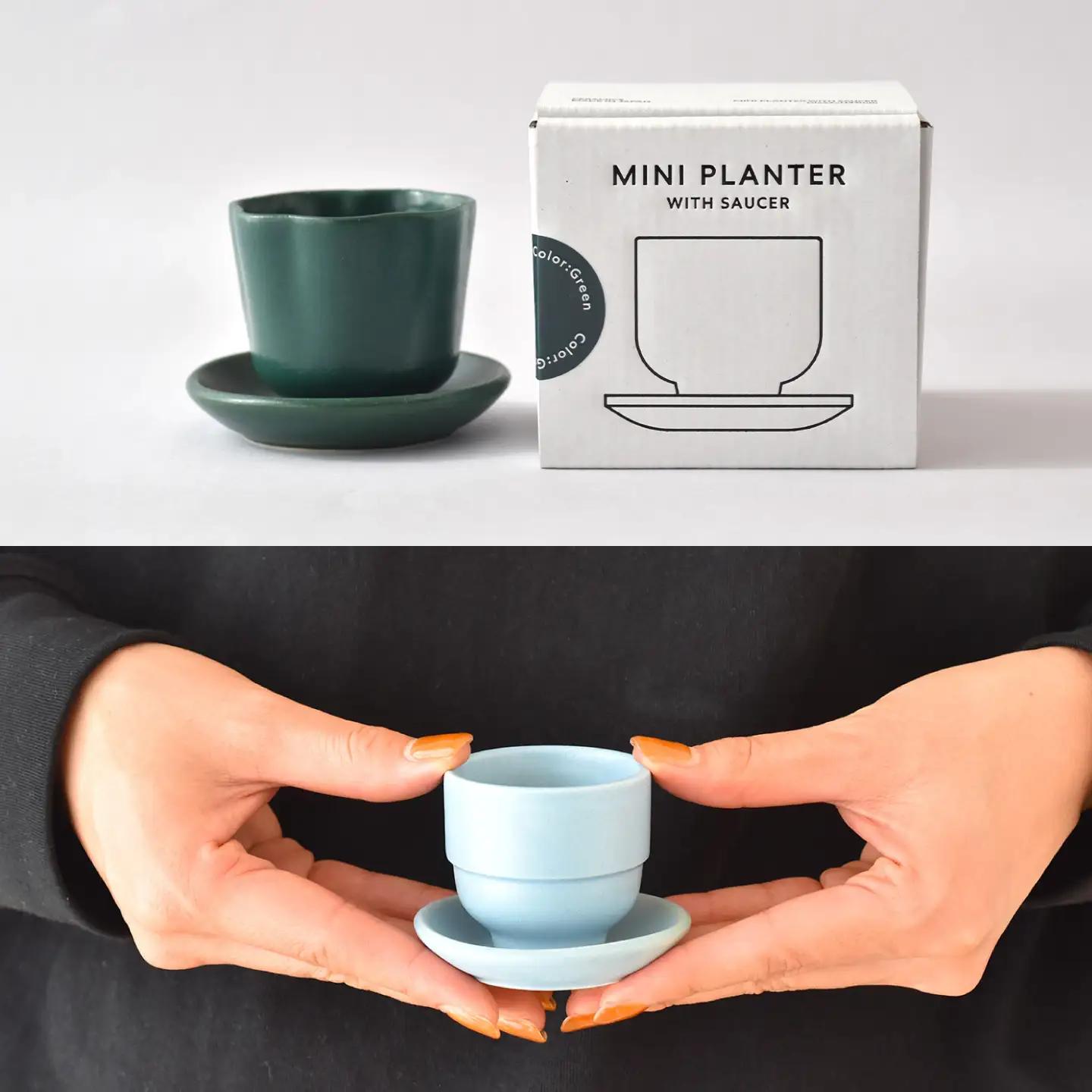 【美濃焼】miBRAND Mini-Ueki-Pot 植木鉢【６色セット】ポット 鉢 植物[MCG075]