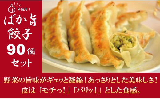 
にんにく不使用！　ばか旨餃子　90個
