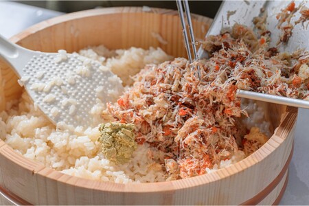 カニ屋が作る海シリーズ 恋蟹寿司 （こいずし） 3貫 甲羅の舞台 3セット