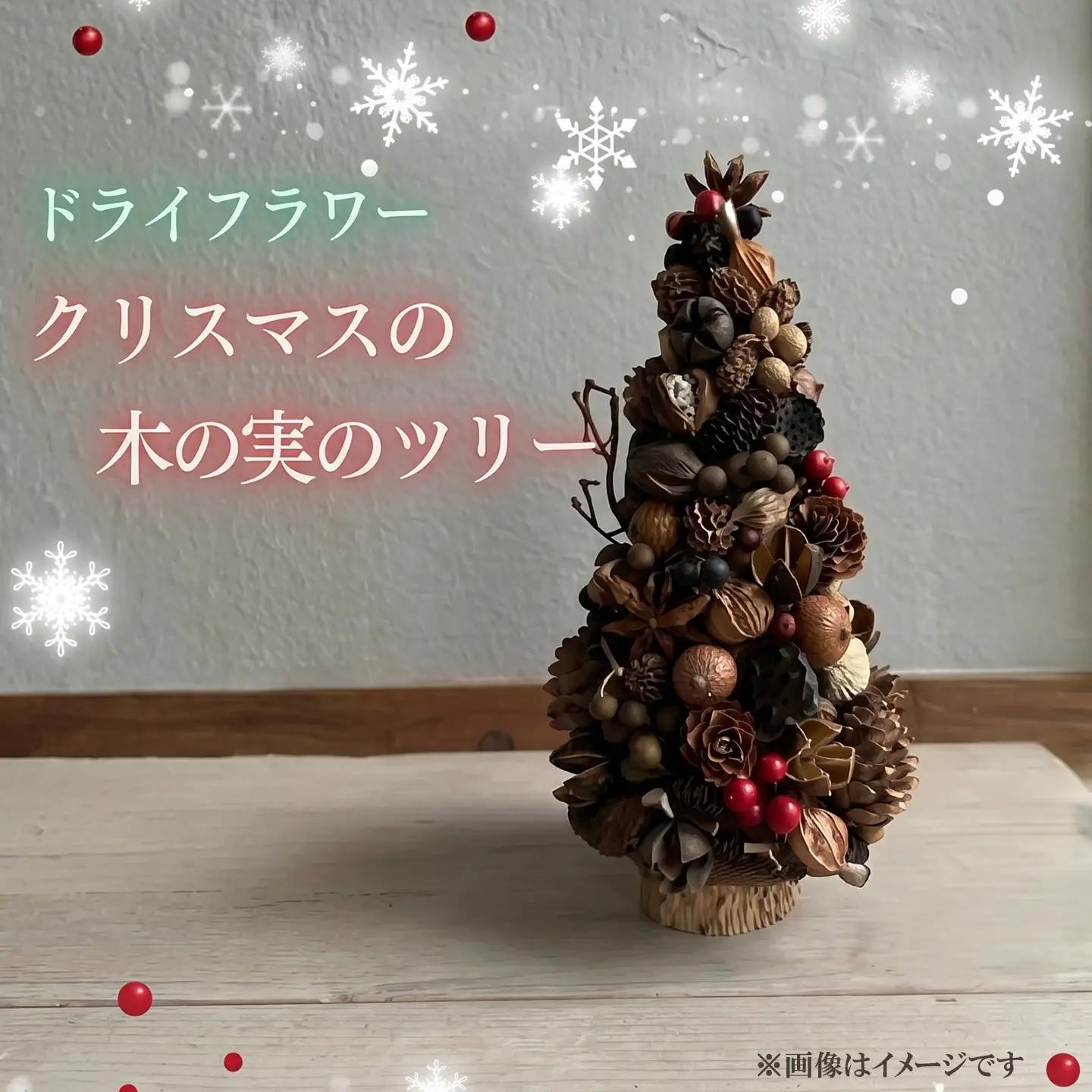 ドライフラワー クリスマス木の実ツリー ドライフラワー