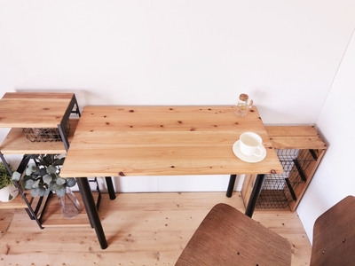 無垢材 デスク組立 工具不要 ワークデスク 1000×500｜新星金属製作所 大阪府 守口市 テーブル ワークデスク リモート リビング 子供部屋 新生活 引っ越し [0937]