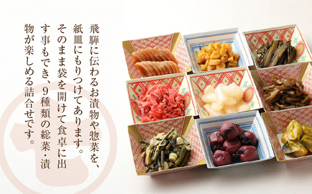 飛騨の味小鉢セット（９種類のお漬物やお惣菜の詰合せ）漬物 漬け物【3-3】