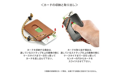 ビンテージオイルレザーのパスケース　バンナイズ オイル シュリンク レザー 本革 パス カード 収納 電車 バス ブラック/オリーブグリーン