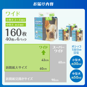 ネオシーツGX+ずれ防止テープ付き ワイド(計160枚) ペットシーツ 中厚型 すばやく吸収 オシッコ 壁 床 貼り付け可能 汚れ いたずら防止 ペット 犬 猫 消耗品 日用品 静岡県 富士市 [sf