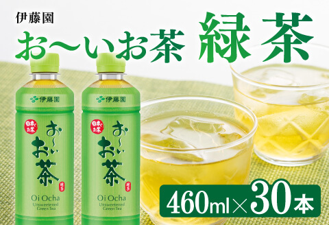 お～いお茶 緑茶 460ml×30本 PET 【 飲料 飲み物 ソフトドリンク お茶 ペットボトル スリム スマートボトル 備蓄 長期保存 送料無料 】 [D07345]