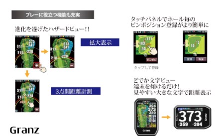 Shot Navi Granz（ショットナビ グランツ）＜ブラック＞　【11218-0485】 ゴルフ 距離計