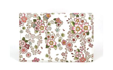 パーソナルホルダー 文庫屋大関 かすみ桜 革小物 パーソナルホルダー【皮革工芸品】