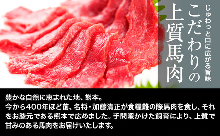 熊本 馬刺し1kg 赤身馬刺し900g＋霜降り馬刺し100g【純国産熊本肥育】