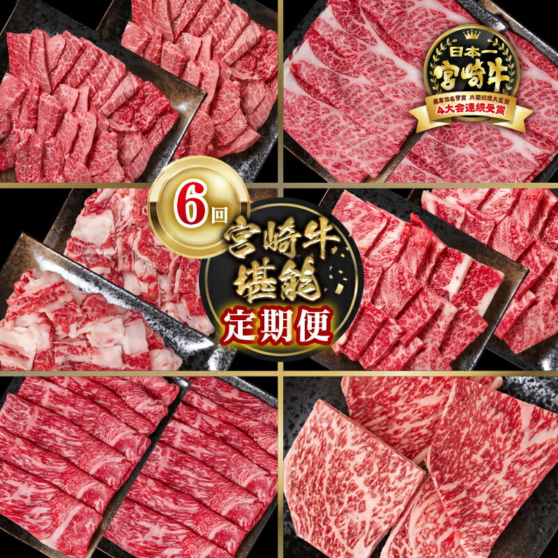 【ふるさと納税】『定期便』「宮崎牛」6ヶ月定期便＜9-13＞ ロース モモorウデ 切り落とし「数量限定」宮崎牛 スライス やきにく 黒毛和牛 宮崎県 西都市 牛 肉 牛肉 国産 小分け YA