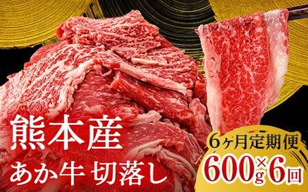 FK7-0247_【6ヶ月定期便】あか牛切り落とし600g（300g×2パック）