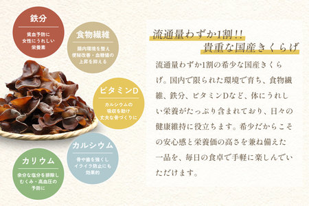 乾燥きくらげ 80g 6袋｜鳥取 岩美 きのこ 菌床栽培 きくらげ 乾燥【35005】