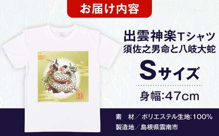 出雲神楽 須佐之男命と八岐大蛇カラーTシャツ FN-06 Sサイズ 島根県雲南市/田部写真館 [AICZ034]