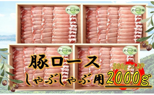 
            オリーブ豚　ロースしゃぶしゃぶ用　2000g
          