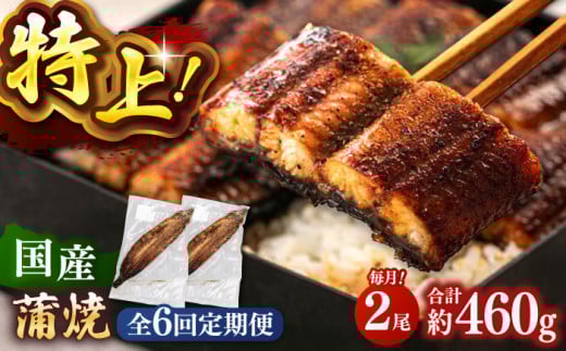 全6回定期便 特大！ 鹿児島産 うなぎ 蒲焼 2尾セット▼ タレ たれ 国産 海鮮  定期便  桂川町/山水商事 [ADAH013] 10万円以上の品