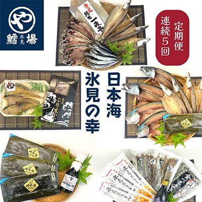 ふるさと納税 氷見市 【毎月定期便】【日本海氷見の幸】旨いもん19種!氷見ぶり・一夜干し・昆布〆お刺身・氷見うどん全5回