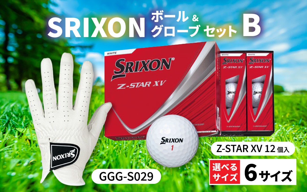 
                  【選べるサイズ】SRIXON ボール グローブ セットB 左手用 ｜ ゴルフボール ゴルフグローブ ゴルフ ゴルフグッズ ダンロップ スリクソン DUNLOP										
                