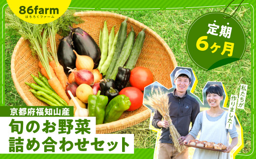 
京都府福知山産　旬のお野菜詰め合わせセット（定期便６カ月） ふるさと納税 旬の野菜 詰め合わせ セット 栽培期間中農薬 肥料不使用 京都府 福知山市
