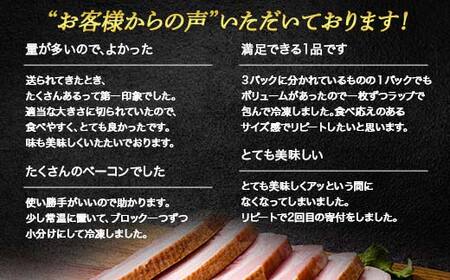 厚切りベーコン 計約1kg 970gｘ1パック 大容量 厚切り ベーコン 肉 豚肉 豚バラ 料理 朝食 朝ご飯 スライス ソテー サラダ スープ パスタ グルメ 食品 F6L-1071