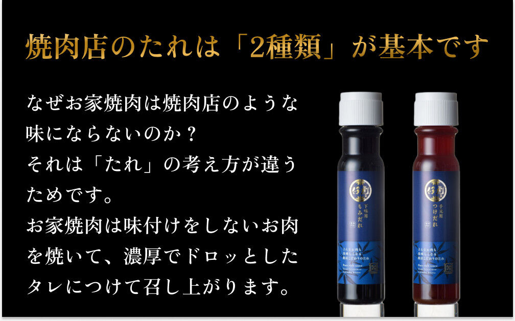仔虎 生だれセット 5本入り（ステーキのたれ・胡麻だれ・下味用もみだれ・手元用つけだれ・すき焼わりした）