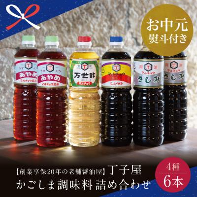 ふるさと納税 南さつま市 【お中元ギフト】創業享保20年の老舗醤油屋 丁子屋のかごしま醤油 詰め合わせ(4種) 6本セット