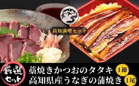 【高知満喫定期便】厳選!!藁焼きかつおのタタキ1節と高知県産うなぎの蒲焼き1尾セット×6回定期便｜かつお定期便かつお定期便かつお定期便かつお定期便かつお定期便かつお定期便