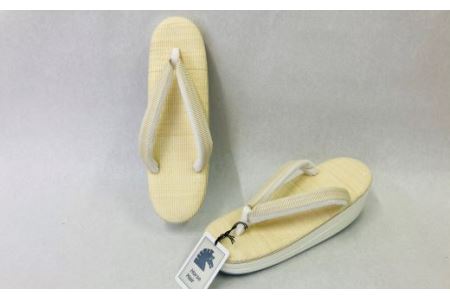 高級ホースヘアー和装草履【婦人】 (サイズ：M、カラー：生成り)