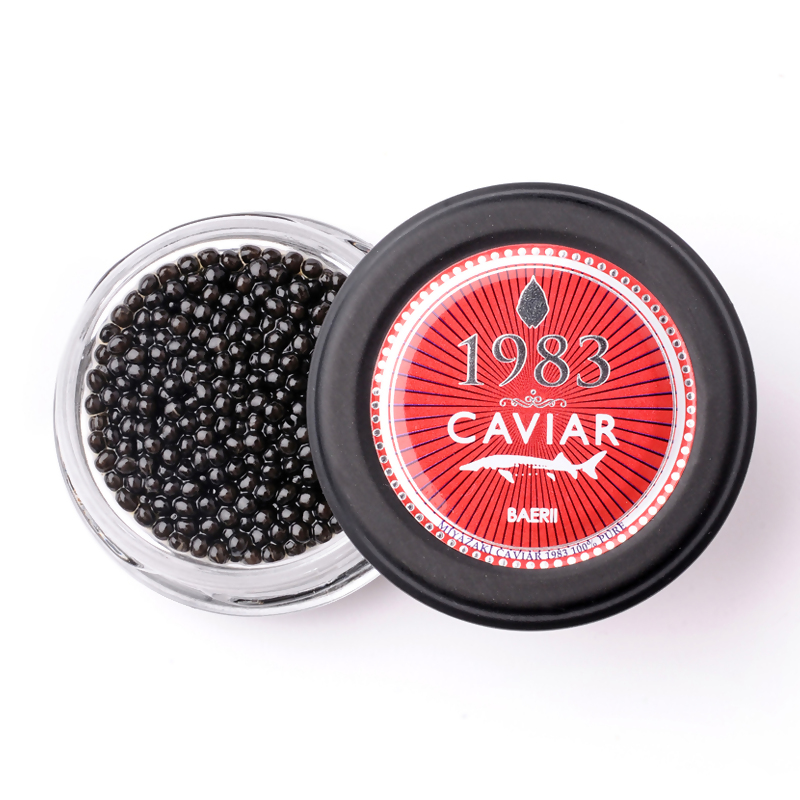 【12ヶ月定期便】宮崎キャビア1983バエリ MIYAZAKI CAVIAR1983 BAERII 20g×12ヶ月＜48-2＞魚卵 キャビア 全12回 宮崎県西都市