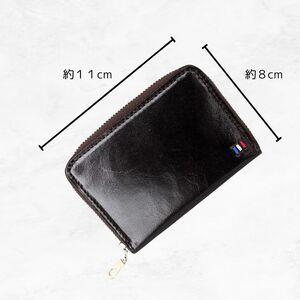 牛革 小銭入れ ステッチB(ブラウン×イエロー)