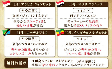 【全12回定期便】コーヒー 珈琲 島の焙煎所おすすめ『江田島シティローストブレンドセット』コーヒー粉 全13種 コーヒー 珈琲 自家焙煎 ドリップ ブレンド 広島県産 江田島市/Coffee Roas