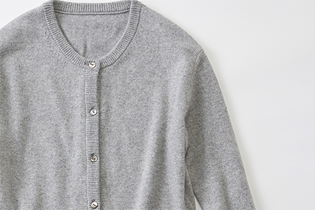 希少ベビーカシミヤ100％ 女性 ロングカーディガン M ライトグレー 1枚 20403M GY [0909]