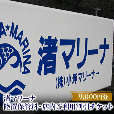 【ふるさと納税】渚マリーナ 陸置保管料 出艇料 修理代 割引チケット 利用券 9000円分 クルーザー ボート 船 プレジャーボート マリンレジャー レジャー アクティビティ 小坪マリーナ 神奈川県 逗子市　体験チケット・地域のお買い物券