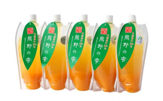 ＜予約受付＞ 天然果汁100％ みかんジュース 熊野の雫（不知火）500ml×5  ※2026年4月より発送予定 / ジュース 不知火 しらぬい デコポン 果汁100％ ストレート パウチ入 柑橘 和