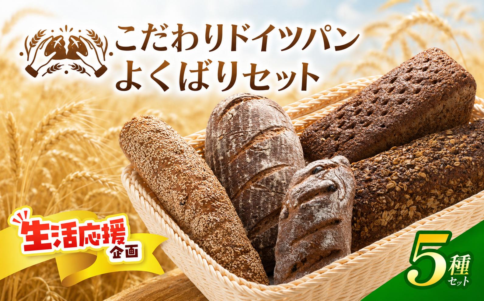 
                  自家製サワー種使用のこだわりドイツパンのよくばり5種セット | 健康食品 低カロリー ライ麦 胡桃 クルミ 静岡県 伊豆の国市
                