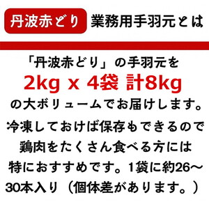 丹波 赤どり 手羽元 9kg＜京都亀岡丹波山本＞2kg×4パック+500g×2パック 業務用 大容量《特別返礼品 鶏肉 小分け リーフレット付 国産鶏 国産鶏肉 京都府産鶏肉 京都産鶏肉 地鶏鶏肉 鶏