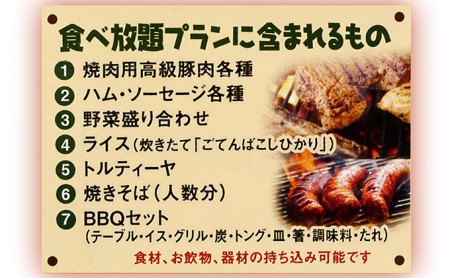 YSC-LAND手ぶらでバーベキュー　食べ放題プラン（5名様） 体験チケット 