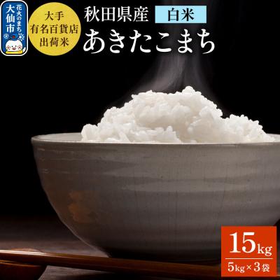 ふるさと納税 大仙市 15kg大手有名百貨店出荷米 あきたこまち【白米】令和7年産|22_trp-111501