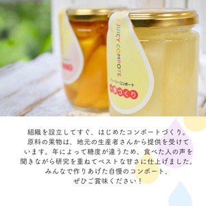桃とぶどうのコンポート 黄金桃 ニューピオーネ ジューシーコンポート 250g×3個（黄金桃2個・ニューピオーネ1個）