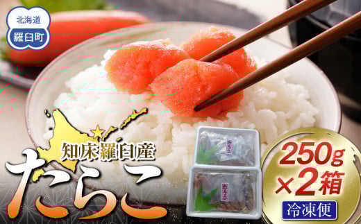 【数量限定】お徳用知床羅臼産たらこ 約250g×2箱 