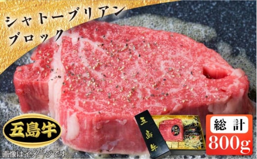 【日時指定必須】五島 牛 シャトーブリアン ブロック 約800g 国産牛 牛肉 ブランド牛 セット ソース付 五島市/鬼岳牧場 [PEK018]