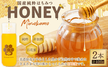 国産 無添加 MINOKAMO HONEY はちみつ （ 200g × 2本 ）| 藤井養蜂 蜂蜜 非加熱 百花蜜 たれにくい 保存食 岐阜 M10S122