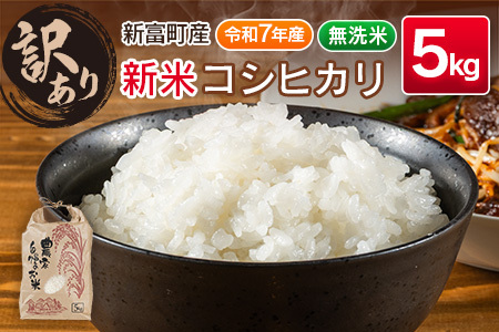 ＜訳あり＞【令和7年産 新米】コシヒカリ 5kg 無洗米 宮崎県産 新富町産 早期米 早場米 夏の新米 乾式【B679】