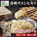 【ふるさと納税】【選べる内容量】04-19 茨城県特別栽培認証 清明川コシヒカリ玄米　5kgまたは10kg【令和6年産新米】【米 おこめ こしひかり 特別栽培米 農家直送 直送 茨城県 阿見町】