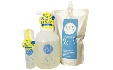 【令和7年お歳暮対応】手肌用泡タイプの洗浄液 (3種各1本・泡ボトル500ml＋詰替用500ml＋携帯用50ml)！ナノコロナチュレSSSENセット クリーナー 衛生品 化粧品 掃除 詰め替え 携帯 