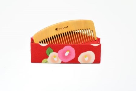 【鹿児島県指定伝統的工芸品】薩摩つげ櫛(荒櫛)お手入れセット付※約10.5cm(喜多つげ/035-1118)