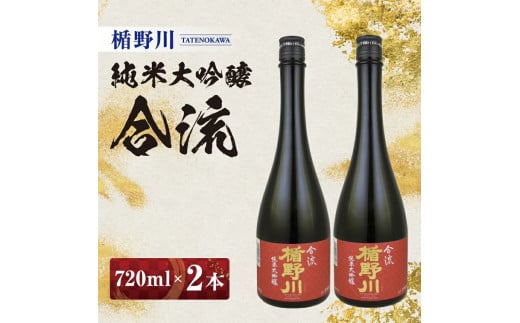 楯野川　純米大吟醸 合流　720ml×2本セット【山形県内限定流通品】 SB0647