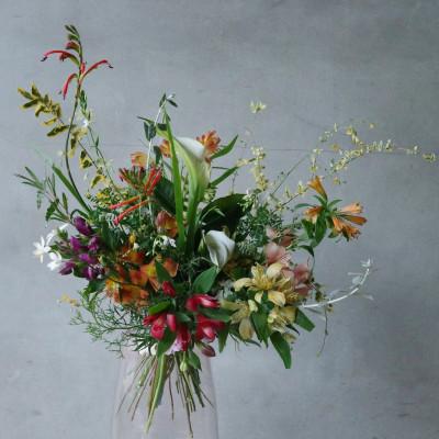 ふるさと納税 飯島町 【毎月定期便】季節のおまかせブーケ(Sサイズ) 定期便全6回