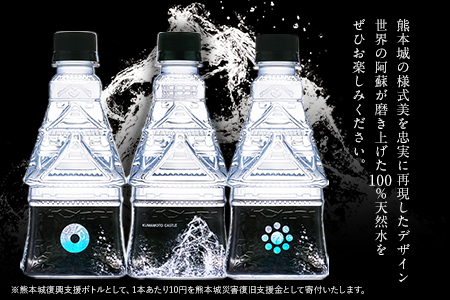 KUMAMOTO CASTLE WATER 380ml×24本セット 《30日以内に順次出荷(土日祝除く)》 熊本県南阿蘇村 ハイコムウォーター 熊本城 阿蘇 天然水 加藤清正 細川家 家紋